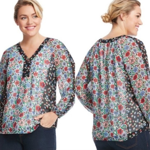Nanette Lepore In The Moment floral blouse - Picture 1 of 9